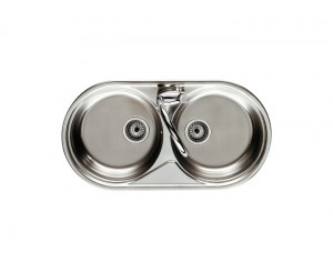 SINK INOX DUO-80 84x44 2C.