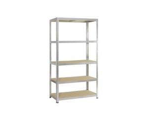 STAINLESS STEEL 5 SHELVES WOOD 200x100x40 