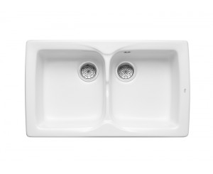 SINK GRES BEVERLY-85 86x50 2C. WHITE