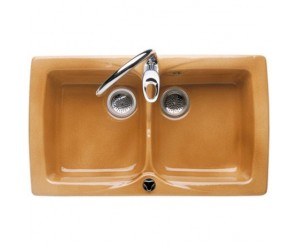 SINK GRES BEVERLY-85 86x50 2C. MARRON MAYA