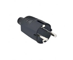 RUBBER PLUG BLACK MALE 10-16A