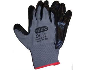 NITRILO GLOVES BLACK GRAY T-10 KAPATAZ OFFER