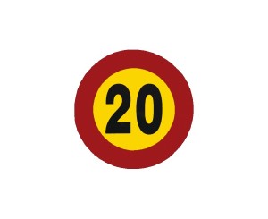 SPEED SPEED SIGNAL 20 km / h