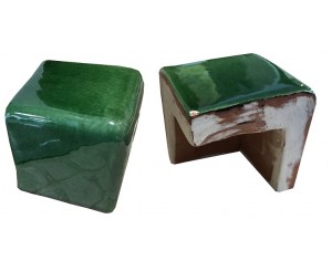 ANGLE SQUARE GLASS 31-GREEN 5x5x5