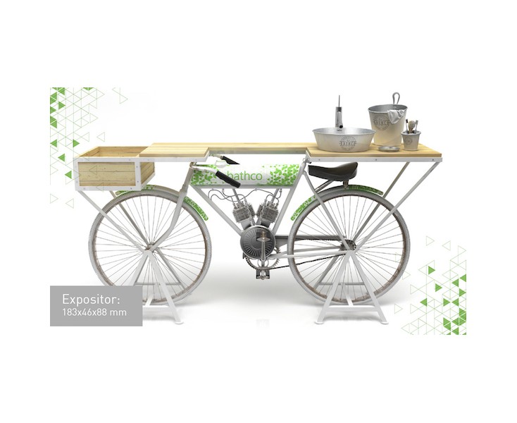 BICYCLE EXHIBITOR 183x46x88 WHITE