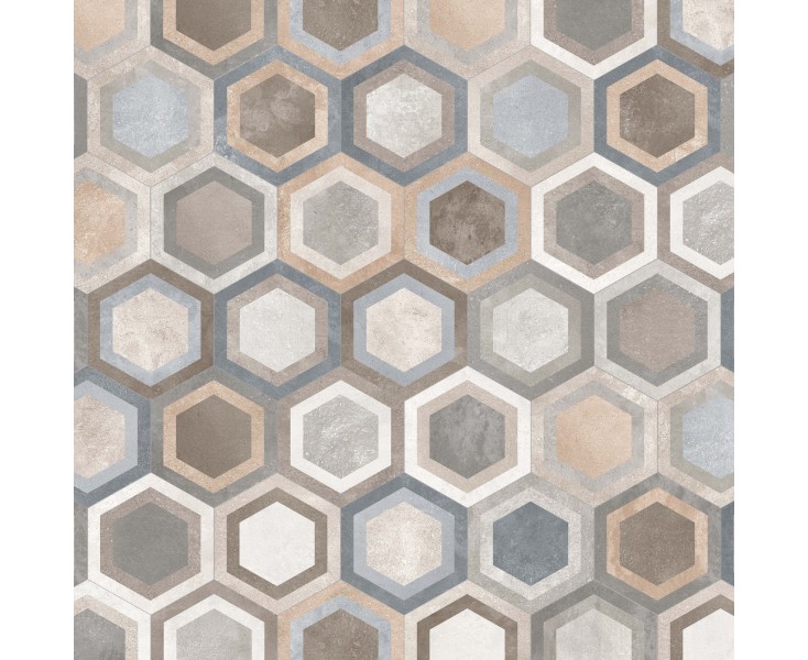 HEXAGONO BUSHMILLS MULTICOLOR 23x26.6