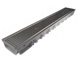 CHANNEL GRAY 100x75 + REJ.INOX 304 COVER-CUAD BLOCK