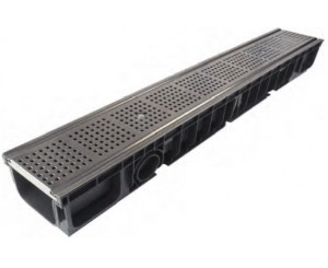 CHANNEL PE 100x95x1000 + REJ.INOX 304 COVER-CUAD BLOCK