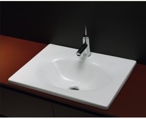 LAVABO OASIS S / WORKTOP 57x45 WHITE