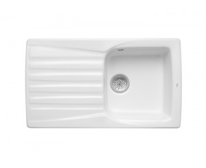 SINK GRES BEVERLY-85 / E 86x50 1C.1E. WHITE