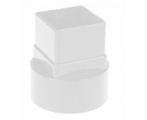 CANALON OMEGA WHITE SQUARE-ROUND ADAPTER