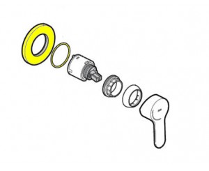 FIXING ASSEMBLY CAÑO A GRIFO L20 CROMO  