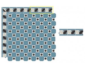 YORK BLUE BORDER 12x42  