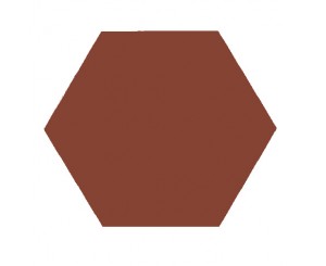 20-BRICK RED HEXAGON 10x11.5x0.8