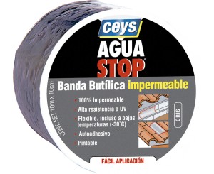 CEYS WATER STOP BAND IMPERMEABILIZANTE BUTILO GRIS 10cmx10m  