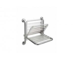 NEW WCCARE SHOWER SEAT PMR FOLDING WALL MOUNTED INOX