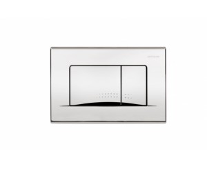 PLAN PLATE DOUBLE RECESSED PUSHBUTTON CHROME