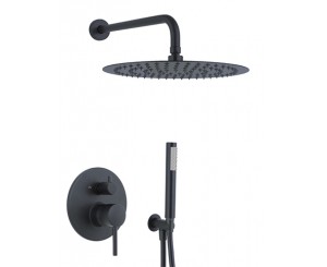 SET SHOWER KIT MINIMUM BLACK MATTE RECESSED