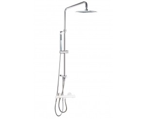 ADAPTABLE SHOWER BAR WITH METAL ACCESSORIES