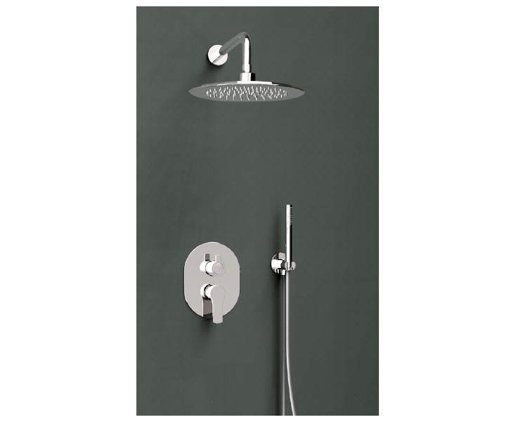 KIT MONOMANDO TITANIUM RECESSED SHOWER 2 WAYS CHROME  