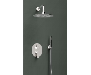 KIT MONOMANDO TITANIUM RECESSED SHOWER 2 WAYS CHROME  