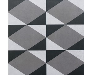 GEOMETRIC DEC. 4 GRAY 20x20  