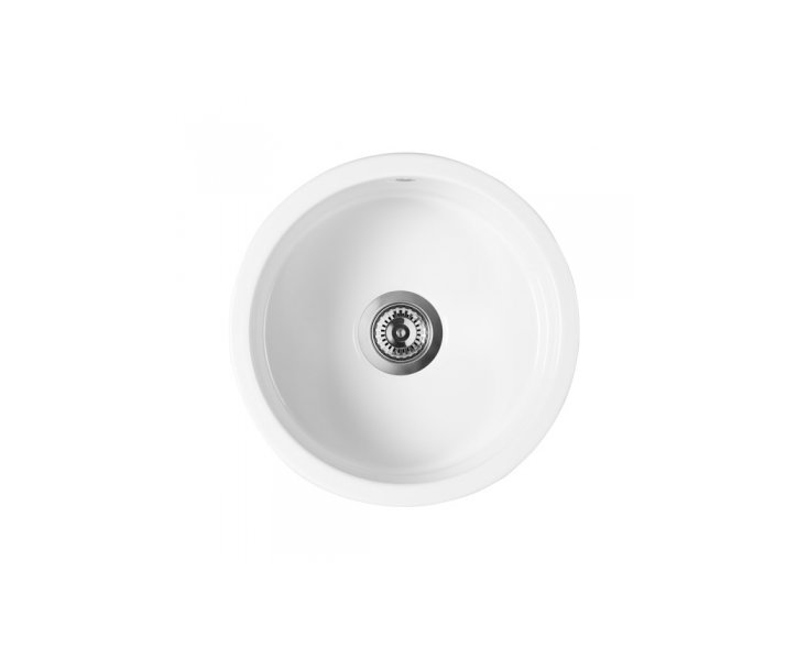 CERAMIC VALET SINK W/VALVE 45 1C WHITE CIRCULAR