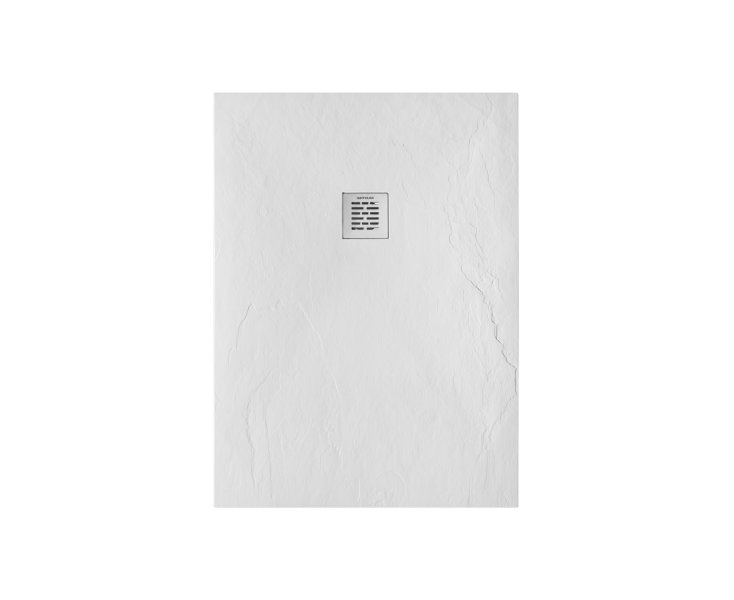 MARINE RESIN SHOWER TRAY 100x80x2.7 WHITE SLATE  