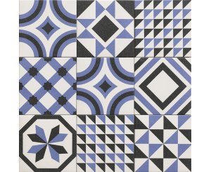TRINITY BLU DECORADO MIX C2 20x20