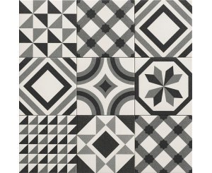 TRINITY BLACK DECORADO MIX C2 20x20