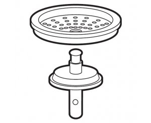 PLUG AND BASKET DRAIN MANUAL 3 1/2 "