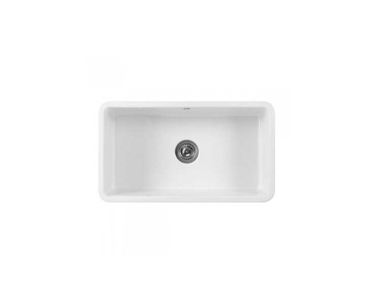 CERAMIC FARMHOUSE SINK W / VALVE 80x46 1C WHITE  