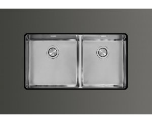 SINK R15 DOUBLE D40-34 810x440 2C. STAINLESS STEEL.