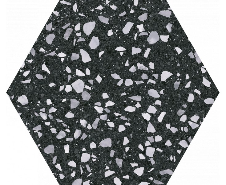 VENICE BLACK HEX25 22x25