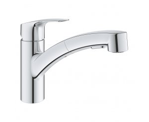 SINGLE LEVER EUROSMART SINK LOW SPOUT 2 JETS CHROME