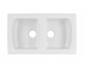 CERAMIC LUSITANO SINK WITH VALVE 86x50 2C WHITE