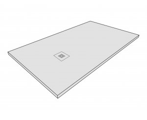 SHOWER TRAY RESIN BASE SLATE WHITE 146x75