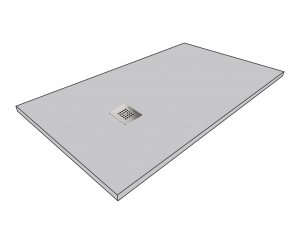 SHOWER TRAY RESIN BASE SLATE NACAR 180x80