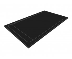 SHOWER TRAY RESIN DUO SLATE BLACK 185x86