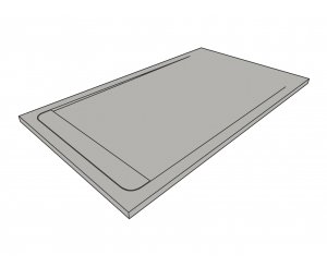 SHOWER TRAY RESIN DUO SLATE IVORY 160x90