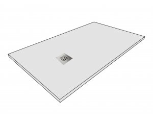 SHOWER TRAY RESIN BASE SLATE WHITE 140x81