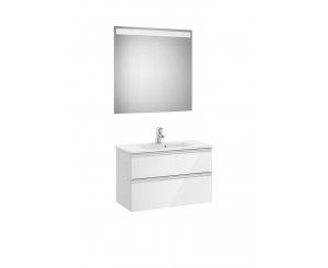 THE GAP COMPACT CABINET PACK 80x38 2 WASHBASIN DRAWERS + MIRROR BL.