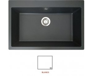 SINK ZENTIA BEE 7650 760x500 WHITE WITHOUT HOLE