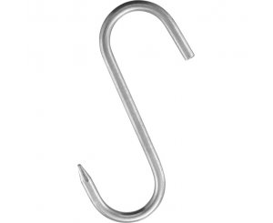 TINNED BUTCHER HOOK 4.0x80 BLISTER 2UD