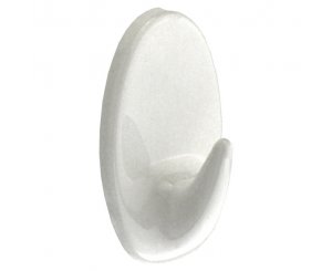 WHITE ADHESIVE HOOK 42x26MM BLISTER 2UD