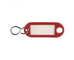 RED PLASTIC KEYCHAIN BLISTER 10UD