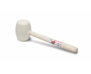 RUBBER MALLET 500 gr. WHITE FLAT / SPHERICAL FACE