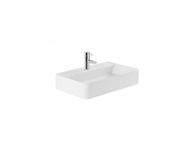 SANLIFE WALL BASIN 60x40 W / WHITE HOLE