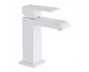 SINGLE LEVER WATERFALL WASHBASIN MATT WHITE