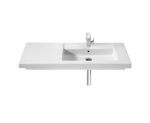 WASHBASIN PRISMA ASYMMETRIC 1100x450 RIGHT. WHITE